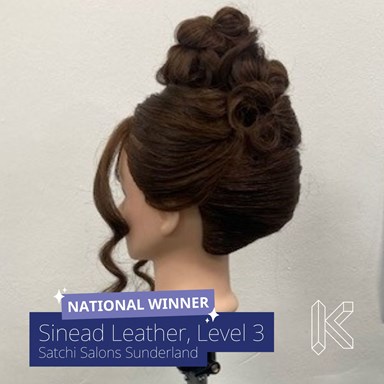 Kleek Apprenticeships Hairdressing Competition National Winner, Sinead Leather, Satchi Sunderland